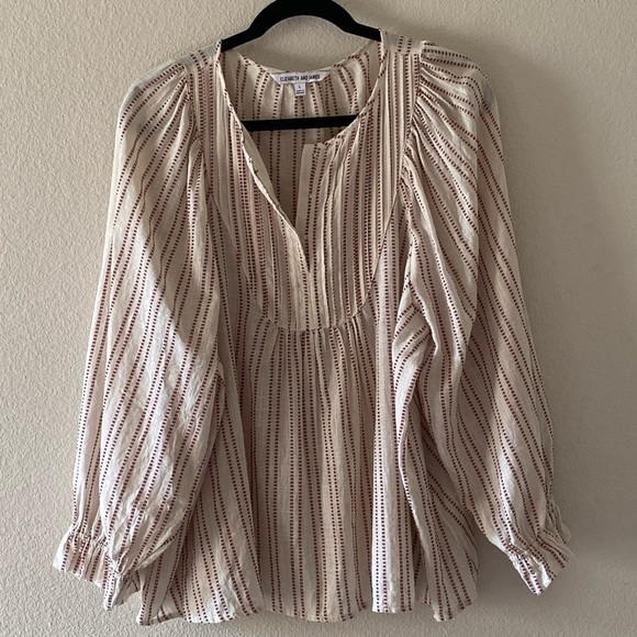 Elizabeth and James Tops - Elizabeth & James Oversized Boho Peasant Top